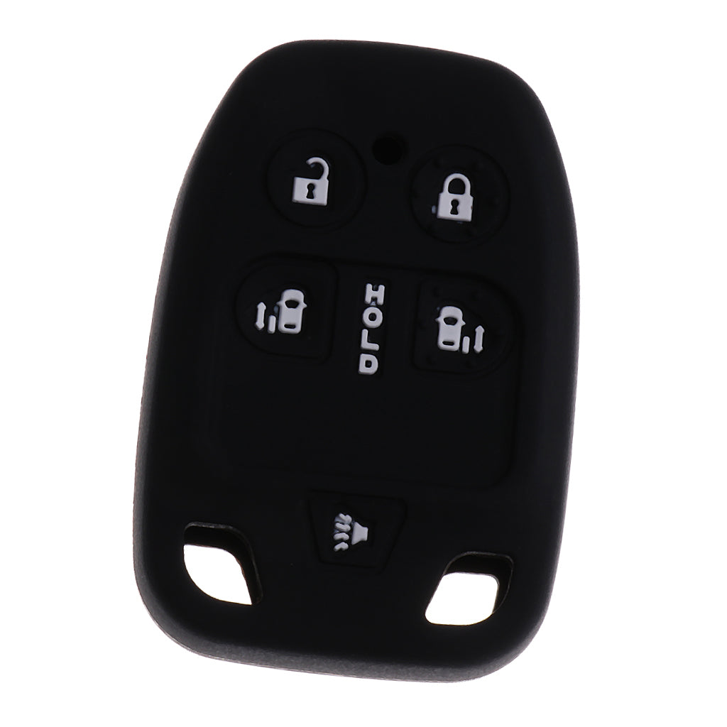 Max Car Key Fob Protector Silicone Case Cover 6 Buttons for Honda Black