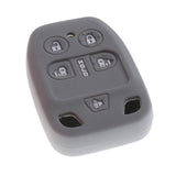 Max Car Key Fob Protector Silicone Case Cover 6 Buttons for Honda Gray
