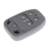 Max Car Key Fob Protector Silicone Case Cover 6 Buttons for Honda Gray