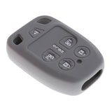 Max Car Key Fob Protector Silicone Case Cover 6 Buttons for Honda Gray