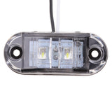 Max 10 Pieces 12V-24V Car Truck Trailer Indicator Side Marker 2LED Lights White