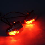 Max Pair Car Hood Windshield Spray Nozzle Wiper Washer  With LED Light  Red