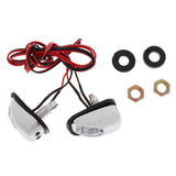 Max Pair Car Hood Windshield Spray Nozzle Wiper Washer  With LED Light  Blue