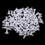 Max 100 Pieces Car Door Sealing Strip Trim Panel Rivet Fastener 7.8mm Hole White