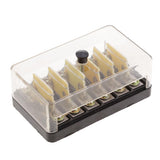 Max Car Circuit 6 Ways Fuse Holder with 6 Pieces 5A 10A 15A 20A Bakelite Fuses
