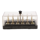 Max Car Circuit 6 Ways Fuse Holder with 6 Pieces 5A 10A 15A 20A Bakelite Fuses