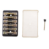 Max Car Circuit 6 Ways Fuse Holder with 6 Pieces 5A 10A 15A 20A Bakelite Fuses