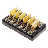 Max Car Circuit 6 Ways Fuse Holder with 6 Pieces 5A 10A 15A 20A Bakelite Fuses