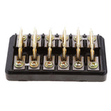 Max Car Circuit 6 Ways Fuse Holder with 6 Pieces 5A 10A 15A 20A Bakelite Fuses