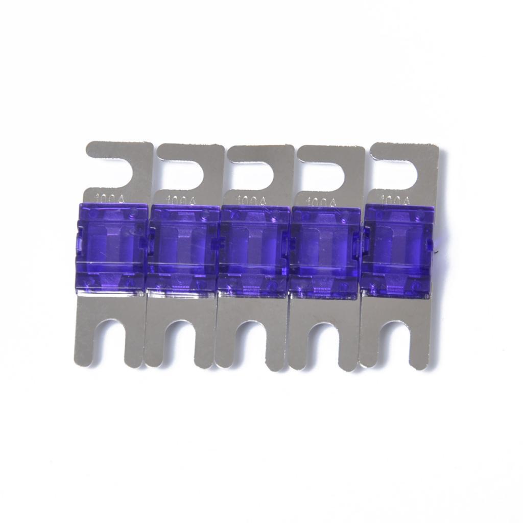 Max 5 Pieces Mini ANL Bolt Fork Fuse Kit Car Audio Circuit Breaker 100A