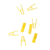 Max 500 Pieces Yellow Dashboard Instrument Plastic Fastener And Card Buckle Clip