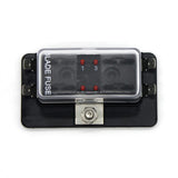 Max DC 12-32V 4 Way Blade Fuse Holder Box Block With Fuses Terminals Kit