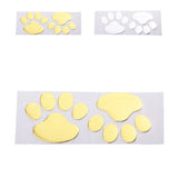 Max 3D Stereo Dog Footprint Car stickers Adhesive Decal Decoration PVC Gold