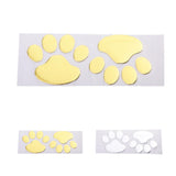 Max 3D Stereo Dog Footprint Car stickers Adhesive Decal Decoration PVC Gold