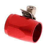 Max AN4 Car Fuel Oil Water Hose Pipe End Finisher Clamp Clip Aluminium Red