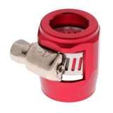 Max AN6 Car Fuel Oil Water Hose Pipe End Finisher Clamp Clip Aluminium Red