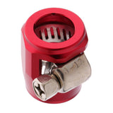 Max AN6 Car Fuel Oil Water Hose Pipe End Finisher Clamp Clip Aluminium Red