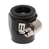 Max AN8 Car Fuel Oil Water Hose Pipe End Finisher Clamp Clip Aluminium Black