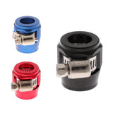 Max AN8 Car Fuel Oil Water Hose Pipe End Finisher Clamp Clip Aluminium Black