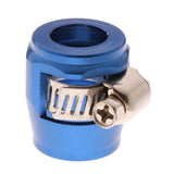 Max AN8 Car Fuel Oil Water Hose Pipe End Finisher Clamp Clip Aluminium Blue