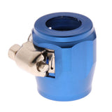 Max AN8 Car Fuel Oil Water Hose Pipe End Finisher Clamp Clip Aluminium Blue