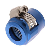 Max AN8 Car Fuel Oil Water Hose Pipe End Finisher Clamp Clip Aluminium Blue