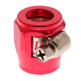 Max AN8 Car Fuel Oil Water Hose Pipe End Finisher Clamp Clip Aluminium Red