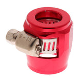 Max AN8 Car Fuel Oil Water Hose Pipe End Finisher Clamp Clip Aluminium Red
