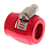 Max AN8 Car Fuel Oil Water Hose Pipe End Finisher Clamp Clip Aluminium Red