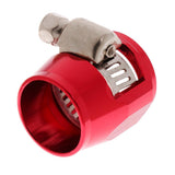 Max AN8 Car Fuel Oil Water Hose Pipe End Finisher Clamp Clip Aluminium Red