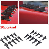 Max 10 Pieces Car Roof Air Vortex Generator Shark Fin Decorative Carbon Pattern