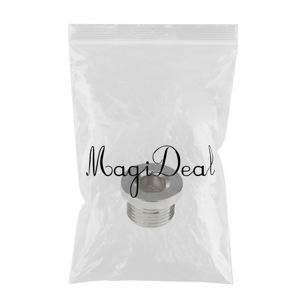 Max Electroplated Nickel Hex Bolt Bung Plug for O2 Oxygen Sensor M18x1.5 Thread