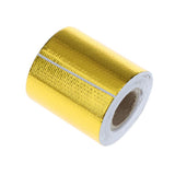 Max Car Exhaust Manifold Pipe Reflective Heat Protection Wrap Tape Roll Gold