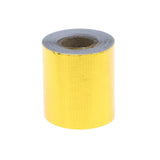 Max Car Exhaust Manifold Pipe Reflective Heat Protection Wrap Tape Roll Gold