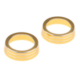 Max Maxb 2pcs Air Conditioner Knob Button Ring Trim Cover for Honda Civic 16-17 Gold