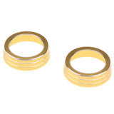 Max Maxb 2pcs Air Conditioner Knob Button Ring Trim Cover for Honda Civic 16-17 Gold