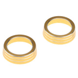 Max Maxb 2pcs Air Conditioner Knob Button Ring Trim Cover for Honda Civic 16-17 Gold