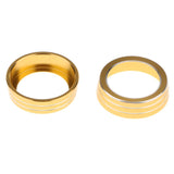 Max Maxb 2pcs Air Conditioner Knob Button Ring Trim Cover for Honda Civic 16-17 Gold