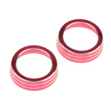 Max Maxb 2pcs Air Conditioner Knob Button Ring Trim Cover for Honda Civic 16-17 Red