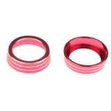 Max Maxb 2pcs Air Conditioner Knob Button Ring Trim Cover for Honda Civic 16-17 Red