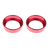 Max Maxb 2pcs Air Conditioner Knob Button Ring Trim Cover for Honda Civic 16-17 Red