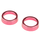 Max Maxb 2pcs Air Conditioner Knob Button Ring Trim Cover for Honda Civic 16-17 Red