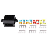 Max Universal 12 Loop Road Medium Relay Fuse Box Holder Socket with Terminals