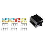 Max Universal 12 Loop Road Medium Relay Fuse Box Holder Socket with Terminals