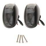 Max 2 Pieces Car Truck Trailer Boat Side Marker Indicators 2LED Lights White
