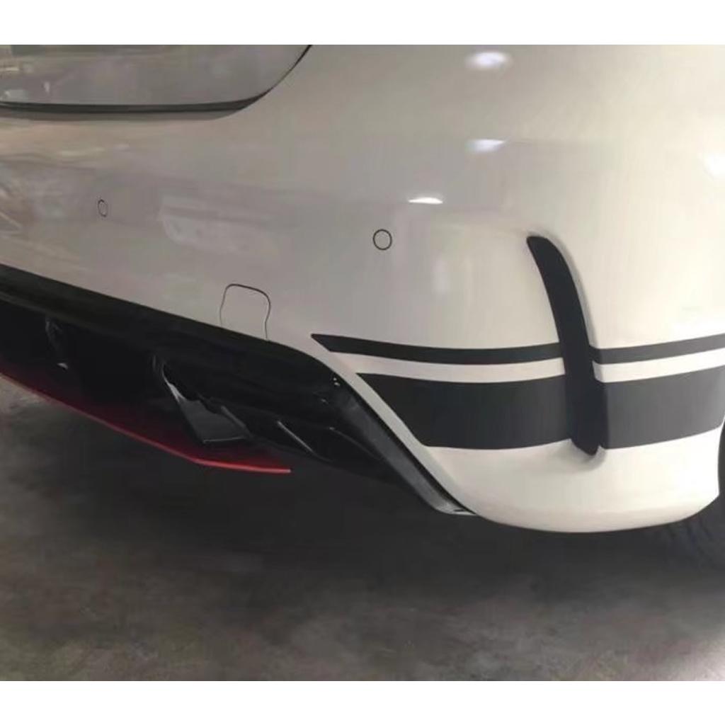 Max 2 Pieces Universal Car Both Side Body Vinyl Sticker Decorative Stripes Black