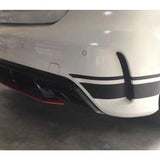 Max 2 Pieces Universal Car Both Side Body Vinyl Sticker Decorative Stripes Black