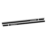 Max 2 Pieces Universal Car Both Side Body Vinyl Sticker Decorative Stripes Black
