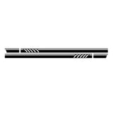 Max 2 Pieces Universal Car Both Side Body Vinyl Sticker Decorative Stripes Black
