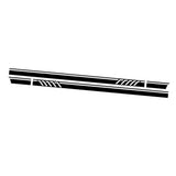 Max 2 Pieces Universal Car Both Side Body Vinyl Sticker Decorative Stripes Black